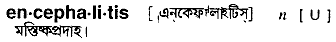 Encephalitis in Bangla Academy Dictionary