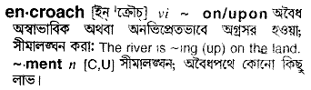 Encroach in Bangla Academy Dictionary