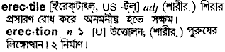 Erectile in Bangla Academy Dictionary