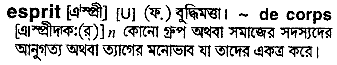Esprit in Bangla Academy Dictionary