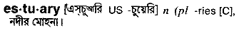 Estuary in Bangla Academy Dictionary
