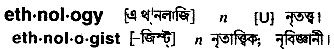 Ethnology in Bangla Academy Dictionary