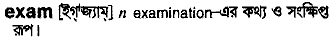 Exam in Bangla Academy Dictionary