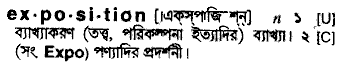 Exposition in Bangla Academy Dictionary