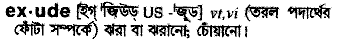 Exude in Bangla Academy Dictionary