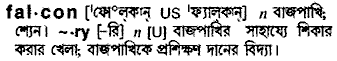 Falcon in Bangla Academy Dictionary