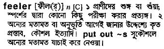 Feeler in Bangla Academy Dictionary