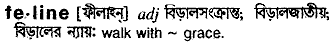 Feline in Bangla Academy Dictionary