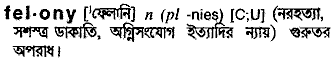 Felony in Bangla Academy Dictionary