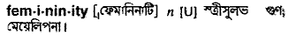 Femininity in Bangla Academy Dictionary