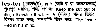 Fester in Bangla Academy Dictionary