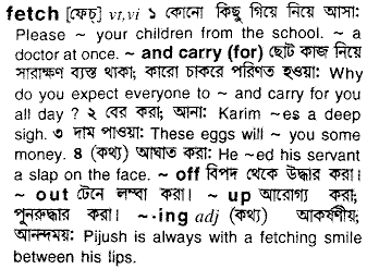 Fetch in Bangla Academy Dictionary