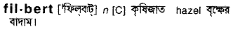 Filbert in Bangla Academy Dictionary
