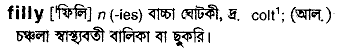 Filly in Bangla Academy Dictionary