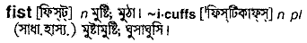 Fist in Bangla Academy Dictionary