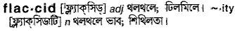 Flaccid in Bangla Academy Dictionary