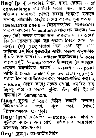 Flag in Bangla Academy Dictionary