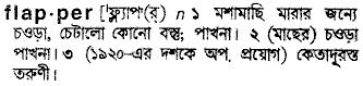 Flapper in Bangla Academy Dictionary