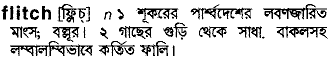 Flitch in Bangla Academy Dictionary