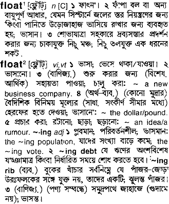 Float in Bangla Academy Dictionary