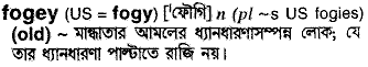 Fogey in Bangla Academy Dictionary