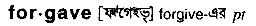 Forgave in Bangla Academy Dictionary