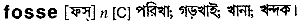 Fosse in Bangla Academy Dictionary