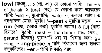 Fowl in Bangla Academy Dictionary