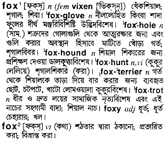 Fox in Bangla Academy Dictionary