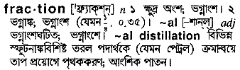 Fraction in Bangla Academy Dictionary