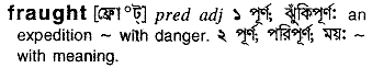 Fraught in Bangla Academy Dictionary