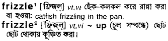 Frizzle in Bangla Academy Dictionary