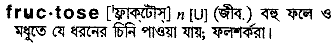 Fructose in Bangla Academy Dictionary