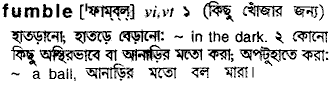 Fumble in Bangla Academy Dictionary