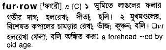 Furrow in Bangla Academy Dictionary