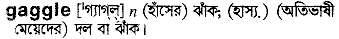 Gaggle in Bangla Academy Dictionary