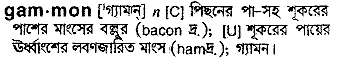 Gammon in Bangla Academy Dictionary