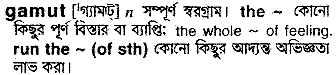 Gamut in Bangla Academy Dictionary