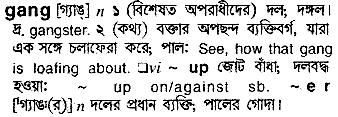 Gang in Bangla Academy Dictionary