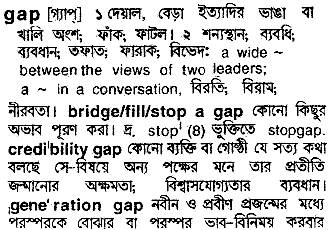 Gap in Bangla Academy Dictionary