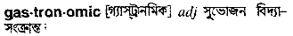 Gastronomic in Bangla Academy Dictionary