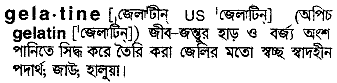 Gelatine in Bangla Academy Dictionary