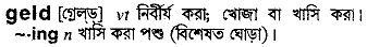 Geld in Bangla Academy Dictionary
