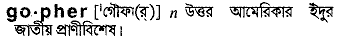 Gopher in Bangla Academy Dictionary