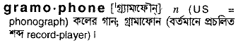 Gramophone in Bangla Academy Dictionary