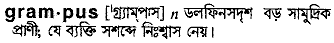 Grampus in Bangla Academy Dictionary