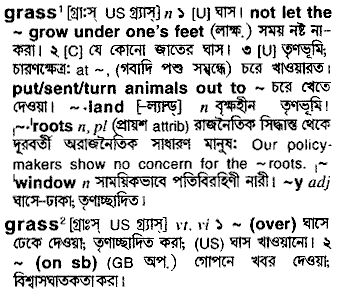 Grass in Bangla Academy Dictionary