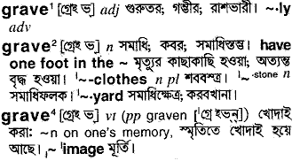 Grave in Bangla Academy Dictionary