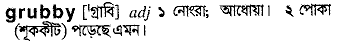 Grubby in Bangla Academy Dictionary