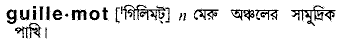 Guillemot in Bangla Academy Dictionary